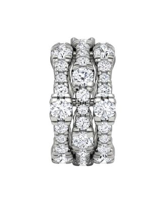 3 Row Pav&eacute; Ring in 14K Gold, 4.56ctw Round Brilliant Lab Grown Diamonds