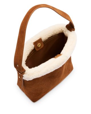 Suede & Shearling Top Handle Bag - Exclusive