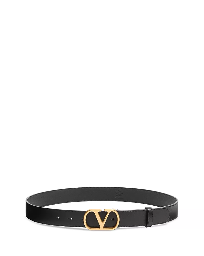 Valentino Garavani Leather Monogram Belt