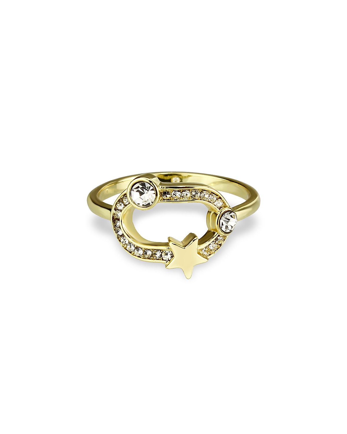 Aqua Cubic Zirconia Star Link Ring - Exclusive