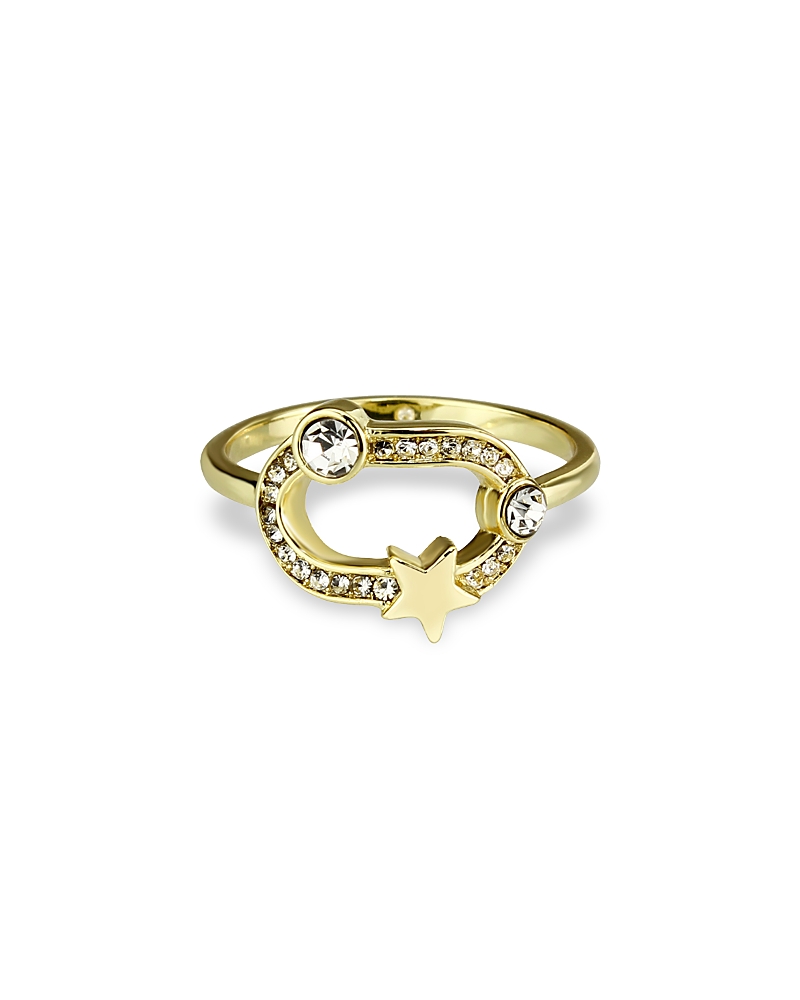 Aqua Cubic Zirconia Star Link Ring - Exclusive