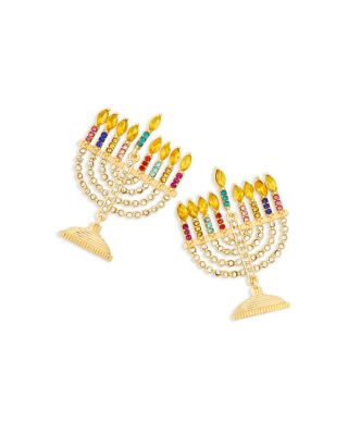Glow Big Menorah Earrings