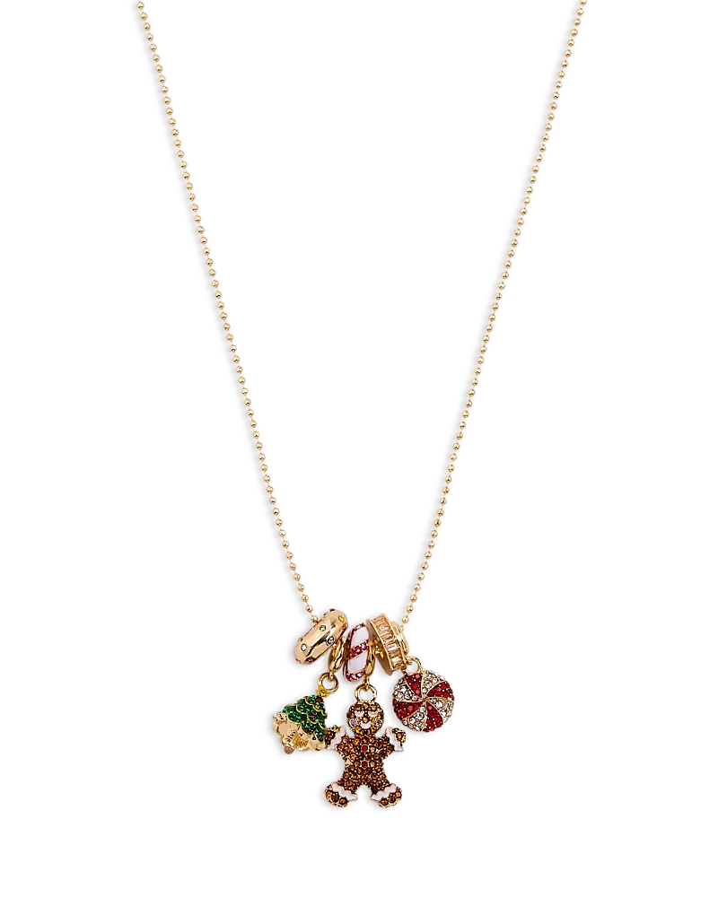 Baublebar Holly Jolly Charm Necklace, 18-21 In Gold