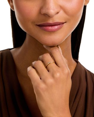 14K Yellow Gold Lab Grown Diamond Baguette Solitaire Ring