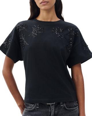 Beaded Floral Kelly Tee