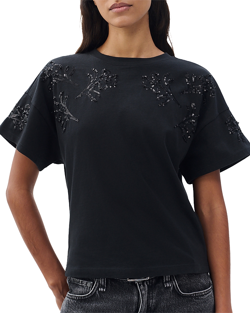 Rag & Bone Beaded Floral Kelly Tee In Multi