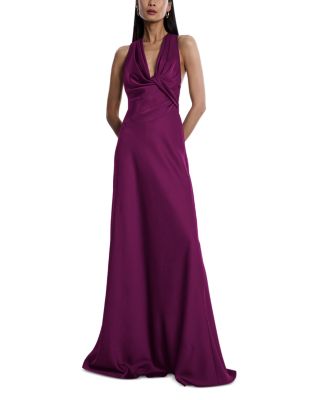 Cowl Neck Halter Gown