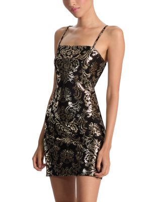 Fifi Metallic Brocade Mini Dress