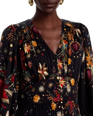 The Sophie Floral Metallic Dress