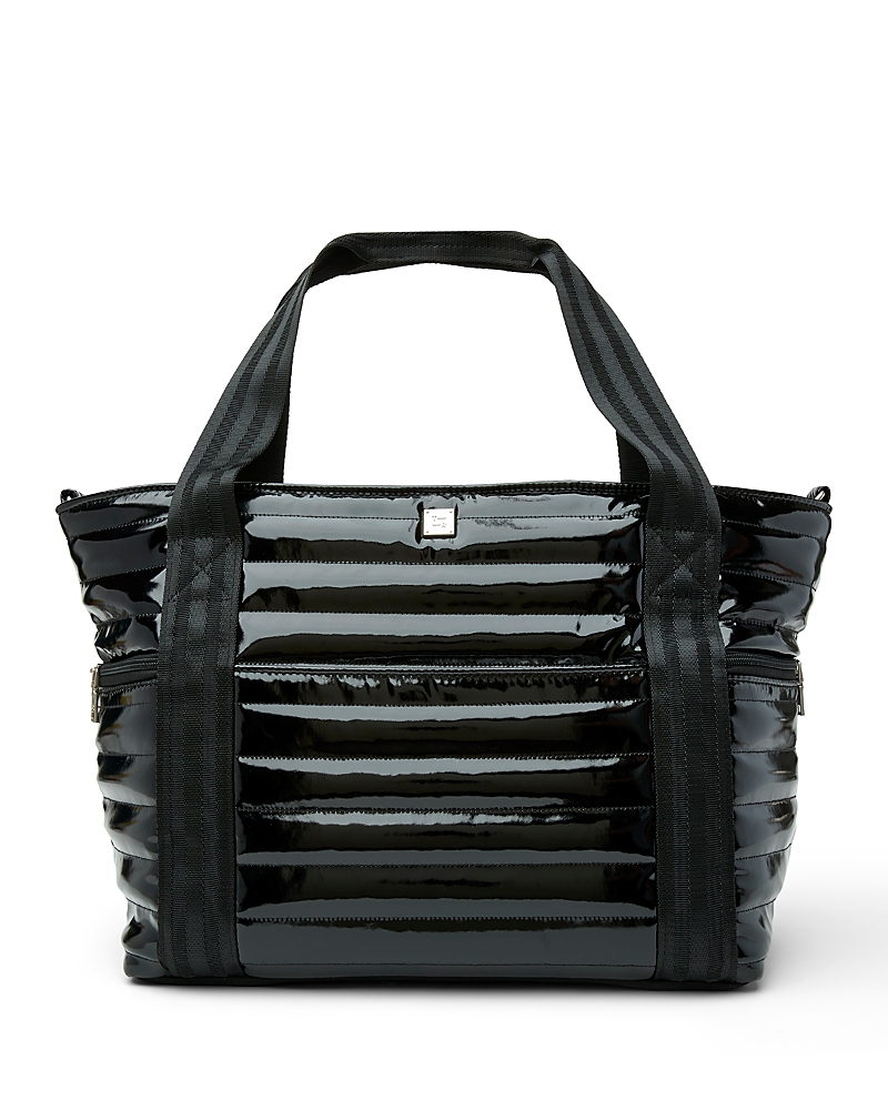 Think Royln Jetset Wingman Large Quilted Nylon Travel Bag In Black