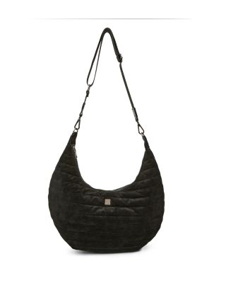 Moonbeam Medium Quilted Suede Shoulder Bag 