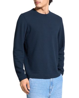 Delroy in Studio T Jacquard Relaxed Fit Long Sleeve Tee