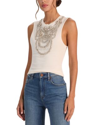 Dede Rhinestone Embellished Tank Top