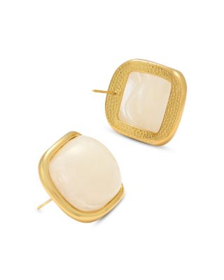 Framed Stone Drop Earrings - Exclusive