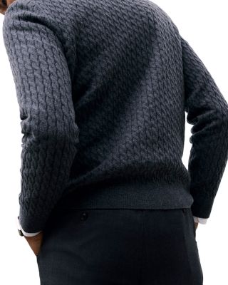 Half Zip Cashmere Cable Sweater