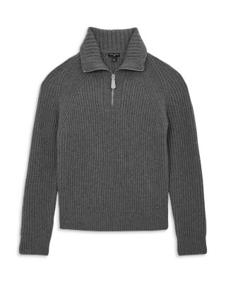 Half Zip Cashmere Funnel Sweater