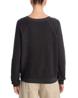 Reverse Fleece V Neck Sweatshirt