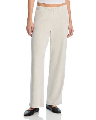 Stella Velour Shrunken Raglan Sweatshirt & Alex Velour Wide Leg Pants