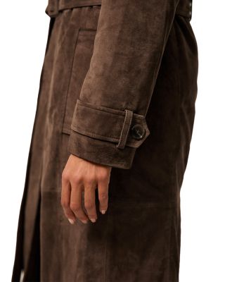 Suede Trench Coat