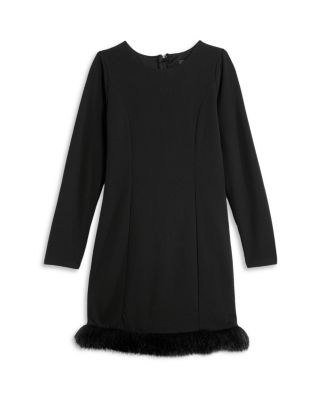 Girls' Feather Trim Dress, Big Kid - Exclusive
