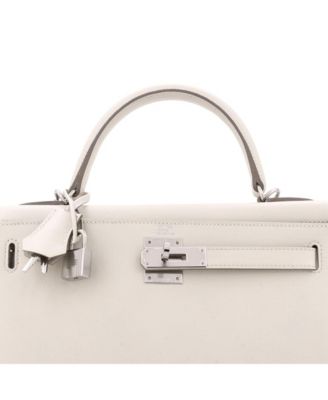 Kelly 28 Handbag Light Epsom with Palladium Hardware