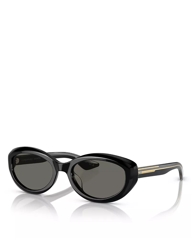 Khaite X Oliver Peoples Oval Sunglasses, 53mm