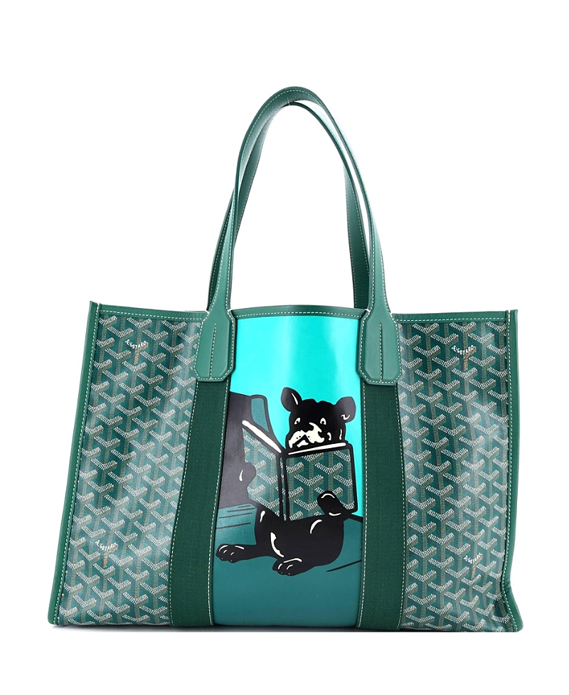 PRE-OWNED GOYARD Pre-owned  Goyard Mm Villette Tote Printed Coated Canvas In Green