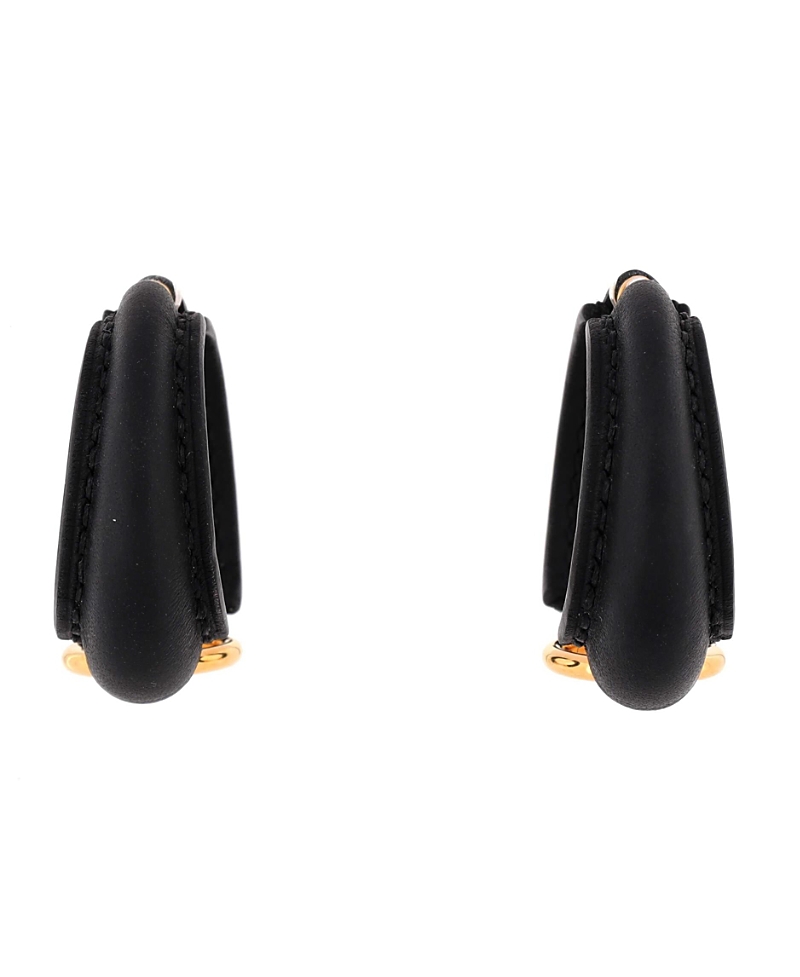 Pre-owned Pre-owned Hermes  Hermes Large Epure Equestre Earrings Leather With Metal