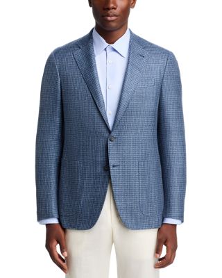 Kei Houndstooth Unstructured Trim Fit Sport Coat