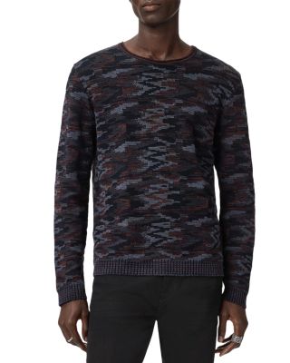 Caden Winter Pavement Jacquard Crewneck Sweater