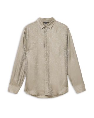 Vito Printed Long Sleeve Button Front Shirt