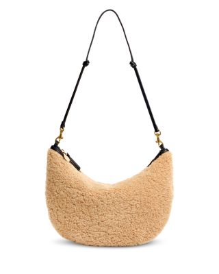 Lune Small Shearling Shoulder Bag