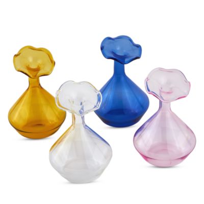 Glass Angled Neck Vase 