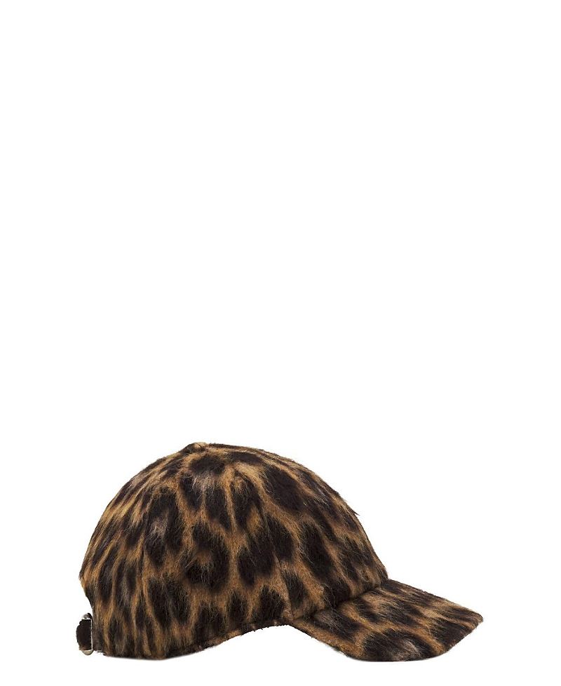 Lanvin Leopard-print Cap In Brown