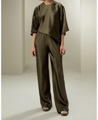 Full Bias Cut Silk Pants