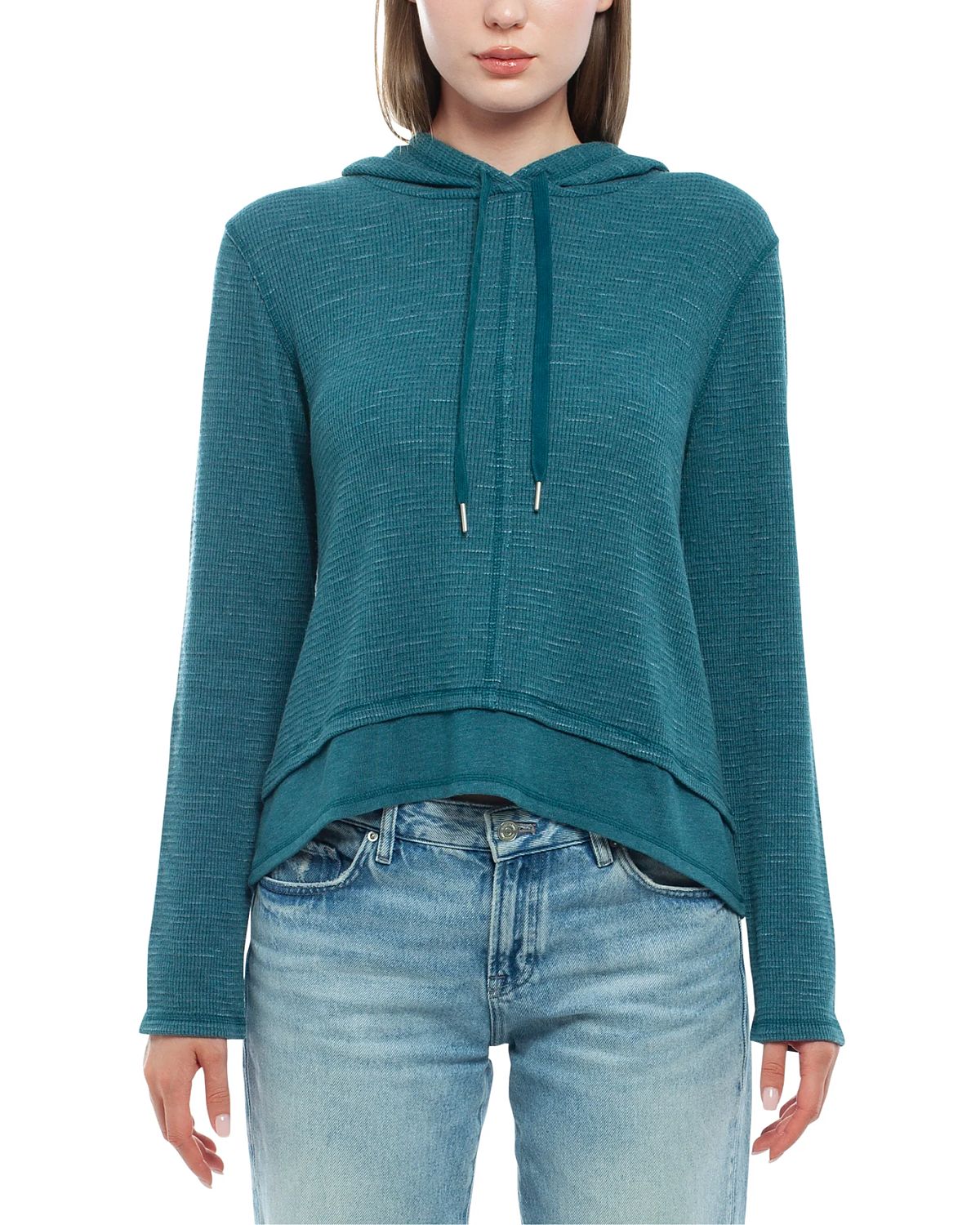 Wilt Clothing Double Peplum Drawsting Hoodie