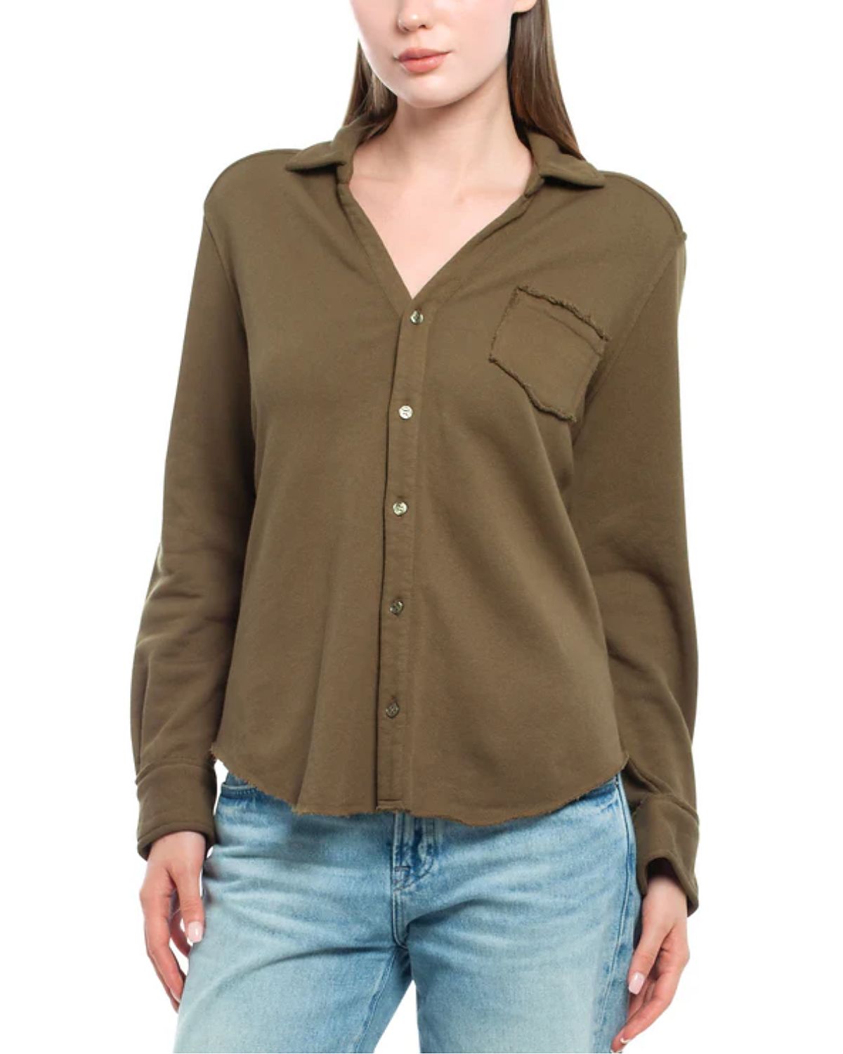 Wilt Clothing Button Front Sweatshirt