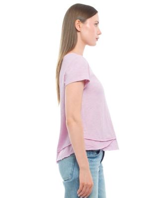  Short Sleeve Mock Layer Tee