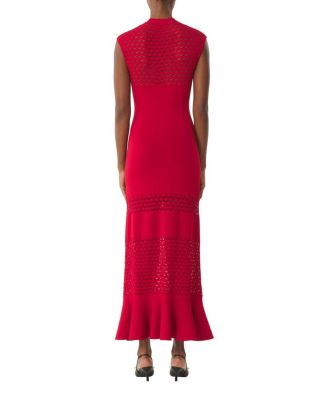  Lace Detail Dress In Viscose