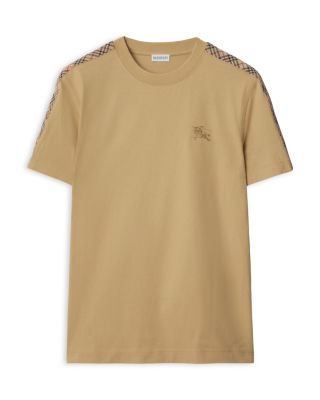 Check Trim Cotton T-Shirt