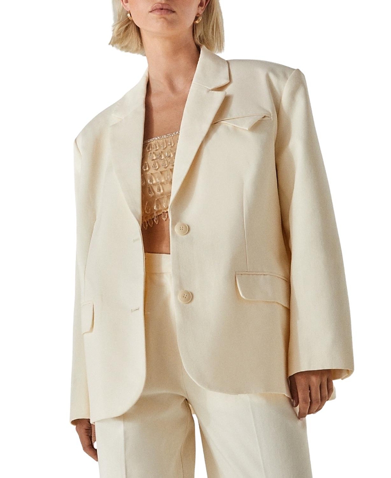 Nasty Gal Twill Oversized Tailored Blazer