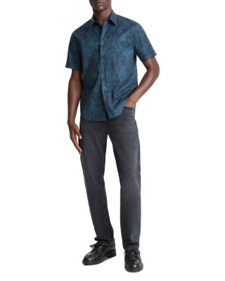 Dye Camo French Placket Classic Fit Button Down Shirt