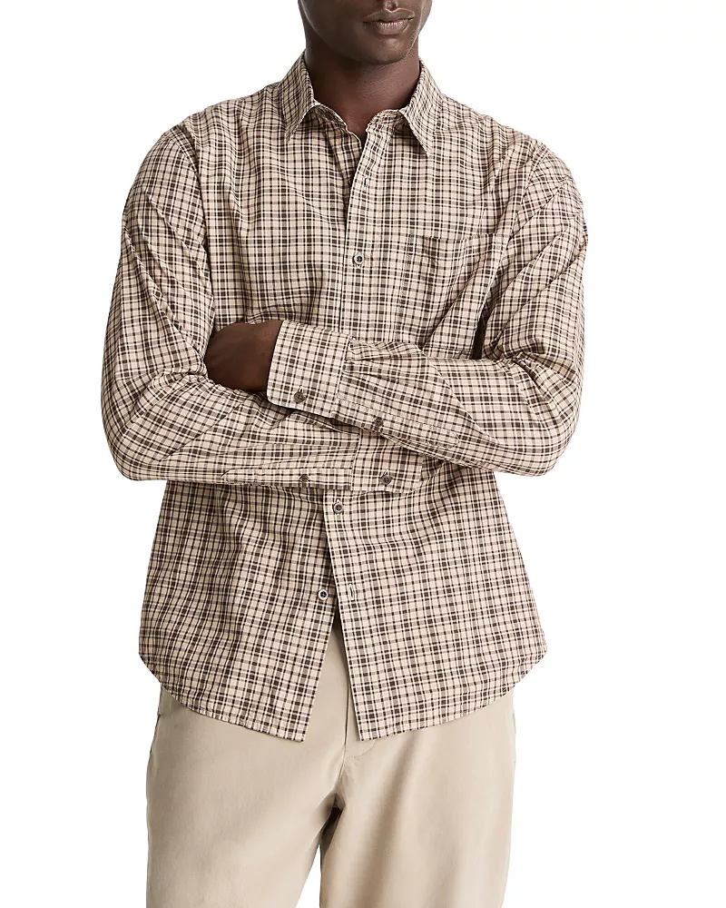 Vince Great Falls Plaid Classic Fit Button Down Shirt