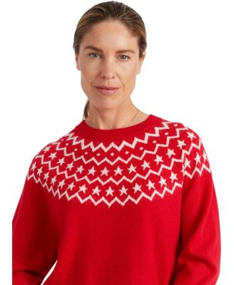  Women's Wool Cashmere Star Yoke Sweater