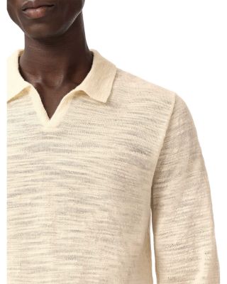 Luciano Slub Open Collar Polo Sweater