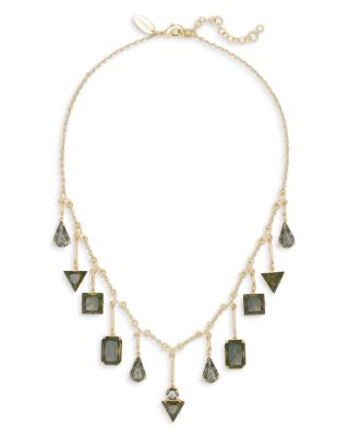Stone Jewelry Alanna Mixed Shape Statement Necklace, 16-18"