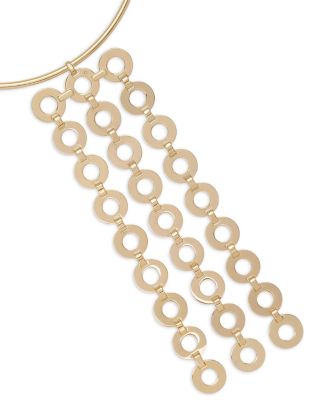 Ring Link Jewelry Multi Ring Statement Necklace, 15.7"