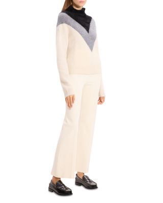 Chevron Yoke Cashmere Sweater