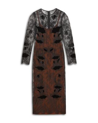 Petites Lulu Lace Detail Midi Dress