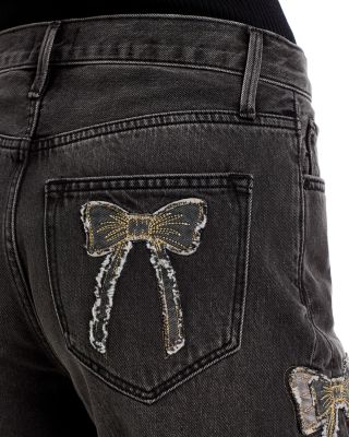 Parker x Bow What Fun High Rise Barrel Jeans in Washed Black